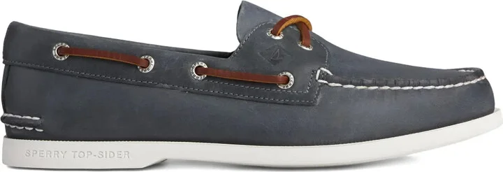A/O 2 Eye Plushwave "Blue" boat shoes