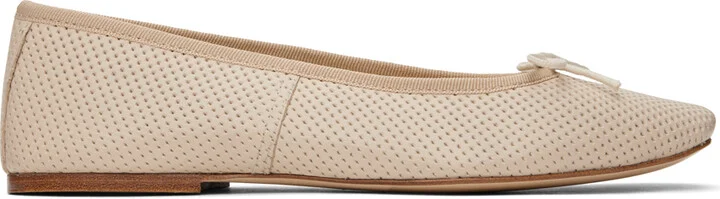 A.P.C. Beige Leah Ballerina Flats