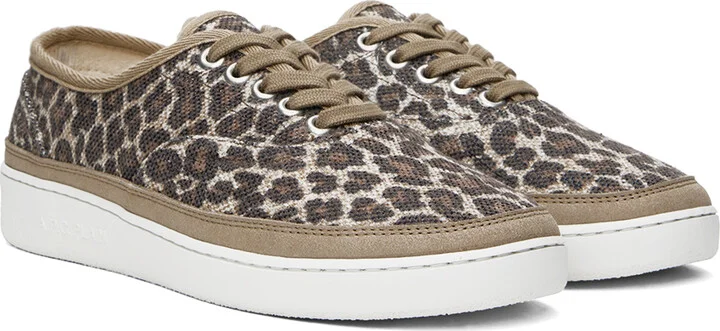 A.P.C. Beige Plain Simple Sneakers - Image 4