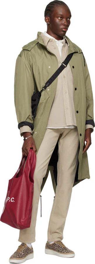 A.P.C. Beige Plain Simple Sneakers - Image 5