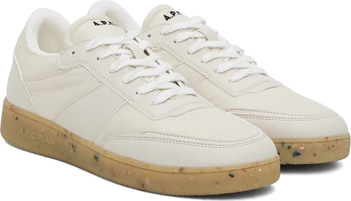 A.P.C. Beige Plain Sneakers - Image 4