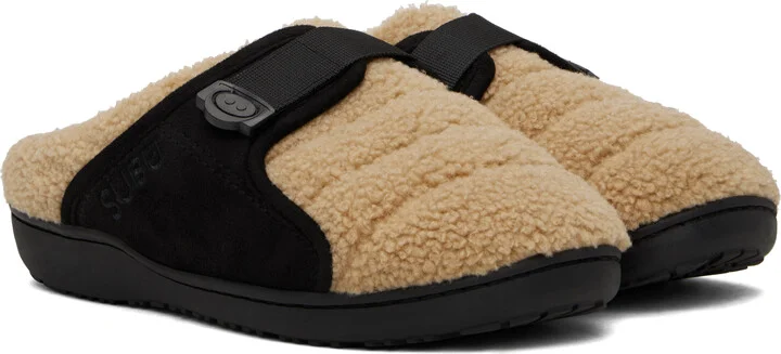 A.P.C. Beige SUBU Edition Belt Line Slippers - Image 4