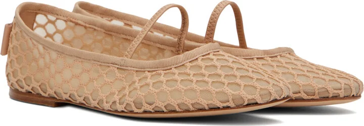 A.P.C. Beige Swan Ballerina Flats - Image 4