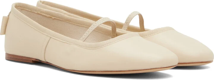 A.P.C. Beige Swan Ballerina Flats - Image 4