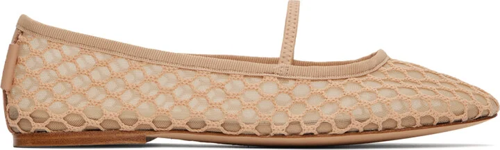 A.P.C. Beige Swan Ballerina Flats