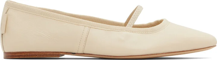 A.P.C. Beige Swan Ballerina Flats