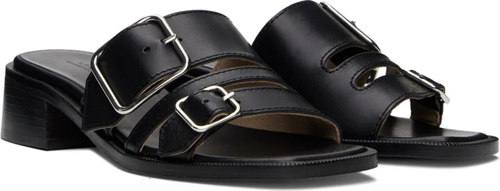 A.P.C. Black Aly Heeled Sandals - Image 4