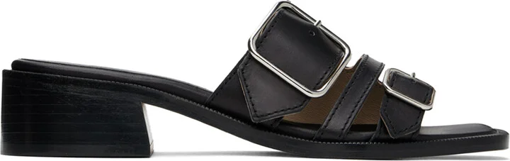 A.P.C. Black Aly Heeled Sandals
