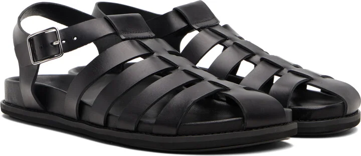 A.P.C. Black Fisherman H Sandals - Image 4