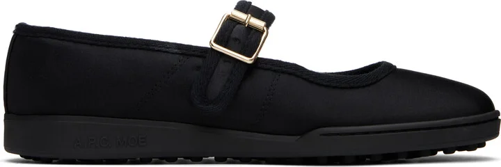 A.P.C. Black Moe Mary Jane Ballerina Flats