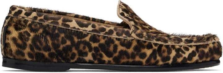 A.P.C. Black & Tan Swan Loafers