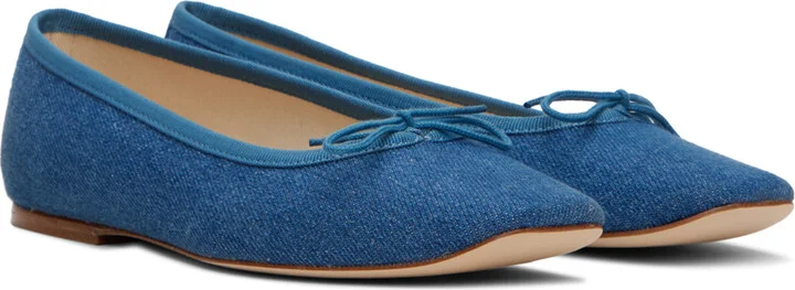A.P.C. Blue Leah Ballerina Flats - Image 4