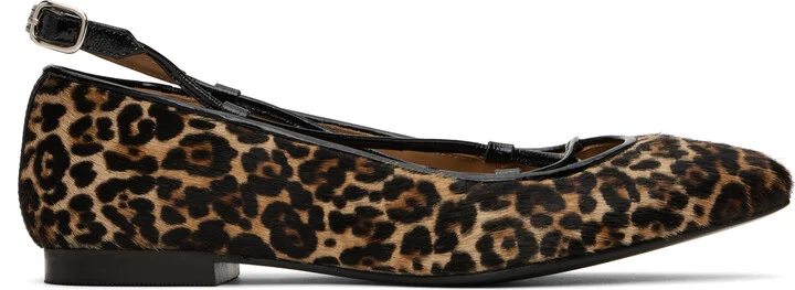 A.P.C. Brown & Black Katie Ballerina Flats
