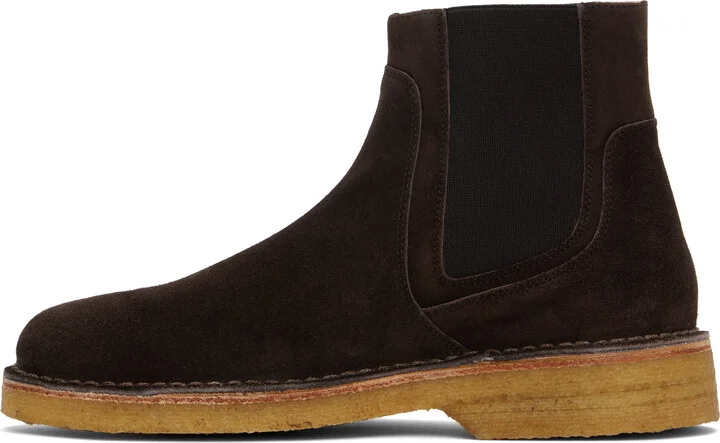A.P.C. Brown Theodore Chelsea Boots - Image 3