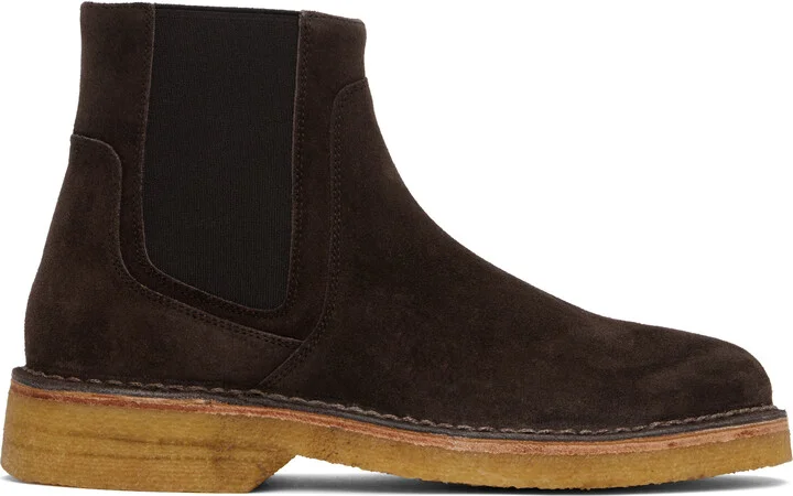 A.P.C. Brown Theodore Chelsea Boots