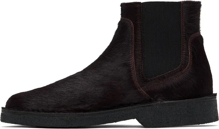 A.P.C. Burgundy Theodore Ankle Boots - Image 3