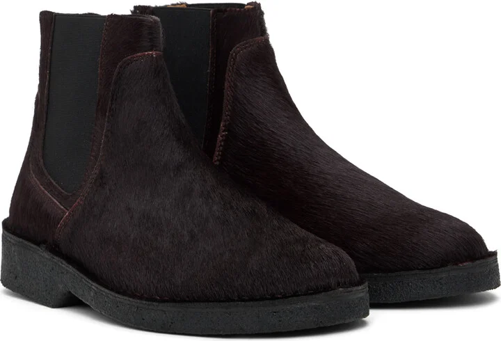 A.P.C. Burgundy Theodore Ankle Boots - Image 4