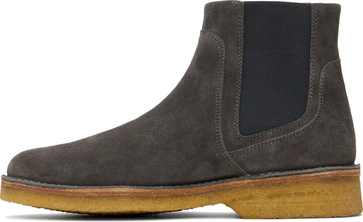 A.P.C. Gray Theodore Chelsea Boots - Image 3