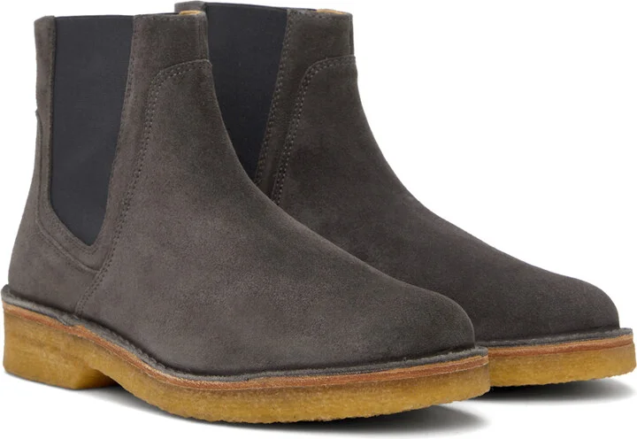 A.P.C. Gray Theodore Chelsea Boots - Image 4