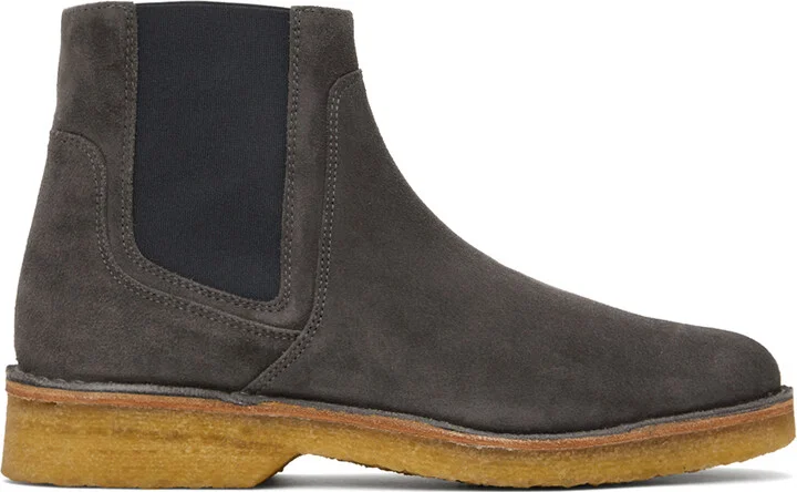 A.P.C. Gray Theodore Chelsea Boots