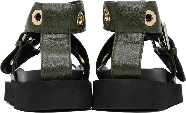 A.P.C. Khaki Natacha Ramsay-Levi Edition Concarneau Sandals - Image 2