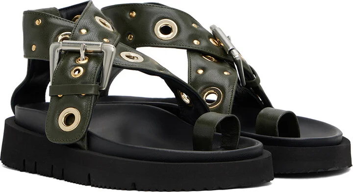 A.P.C. Khaki Natacha Ramsay-Levi Edition Concarneau Sandals - Image 4