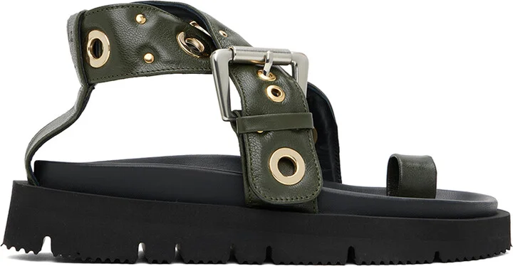A.P.C. Khaki Natacha Ramsay-Levi Edition Concarneau Sandals