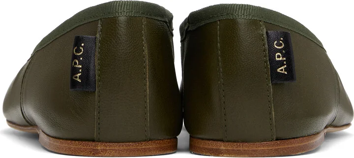 A.P.C. Khaki Swan Ballerina Flats - Image 2