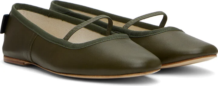 A.P.C. Khaki Swan Ballerina Flats - Image 4