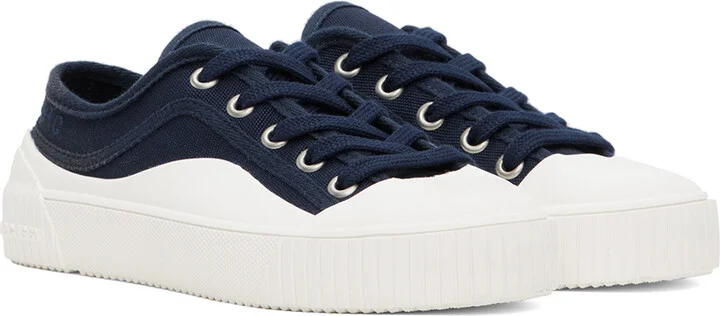 A.P.C. Navy Iggy Basse Sneakers - Image 4