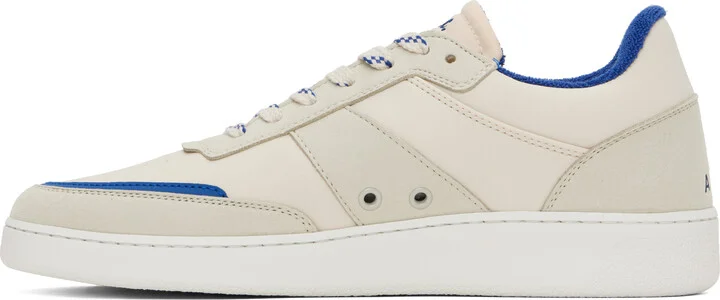 A.P.C. Off-White & Blue Plain Sneakers - Image 3