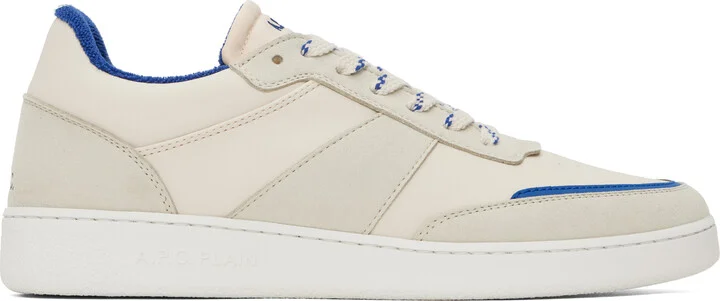 A.P.C. Off-White & Blue Plain Sneakers