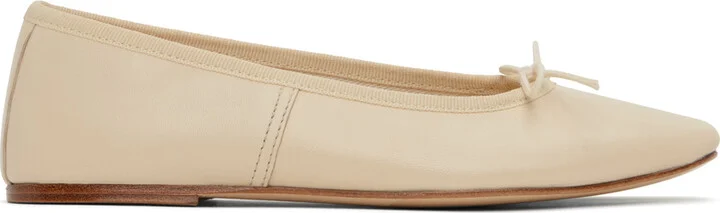 A.P.C. Off-White Leah Ballerina Flats