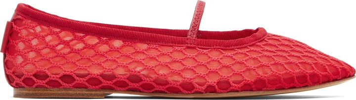 A.P.C. Red Swan Ballerina Flats