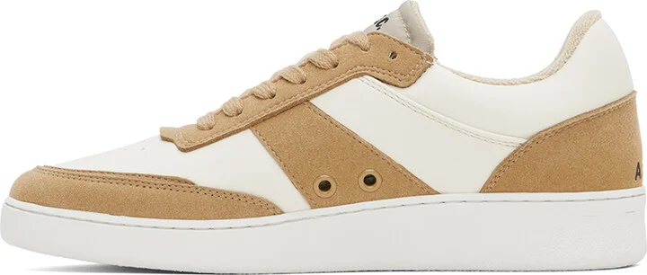 A.P.C. White & Beige Plain Sneakers - Image 3