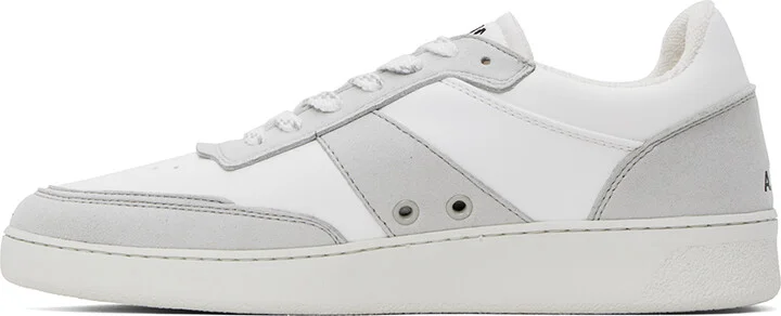 A.P.C. White & Gray Plain Sneakers - Image 3