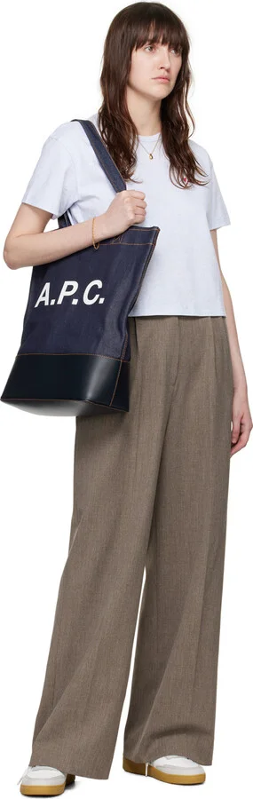 A.P.C. White & Gray Plain Sneakers - Image 5