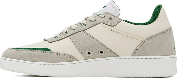 A.P.C. White & Gray Plain Sneakers - Image 3