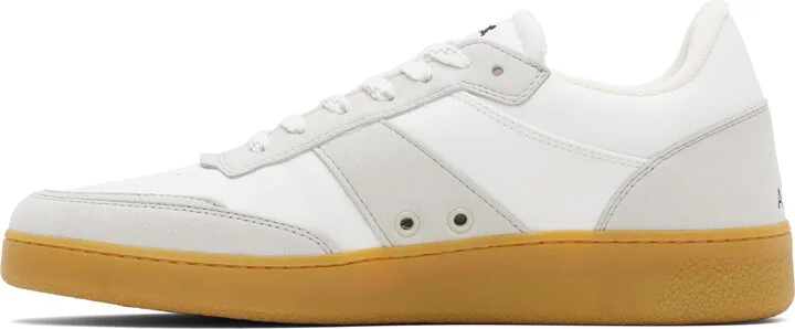 A.P.C. White & Gray Plain Sneakers - Image 3