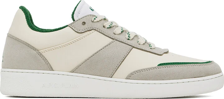 A.P.C. White & Gray Plain Sneakers