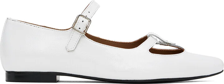A.P.C. White Katie Holmes Edition Katie Ballerina Flats