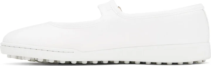 A.P.C. White Moe Mary Jane Ballerina Flats - Image 3
