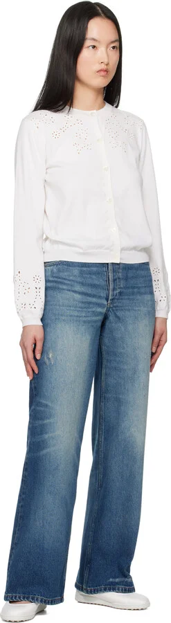 A.P.C. White Moe Mary Jane Ballerina Flats - Image 5