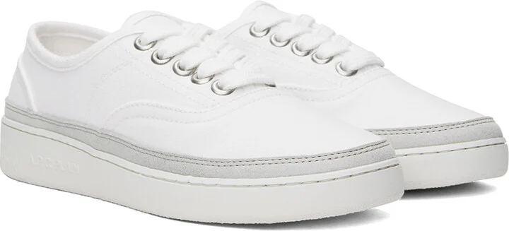 A.P.C. White Plain Simple Sneakers - Image 4