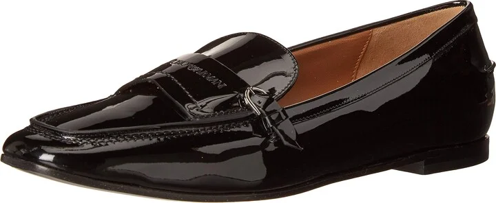 A|X ARMANI EXCHANGE Emporio Armani Women's Patent Bucled Loafer