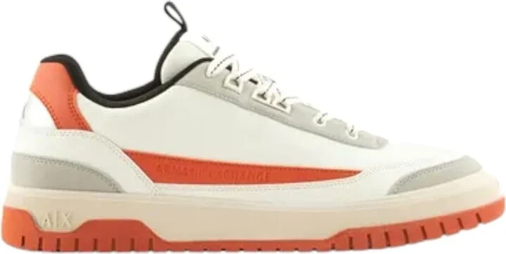 A | X ARMANI EXCHANGE Men's Low Top Suede and PU Leather Logo Sneaker