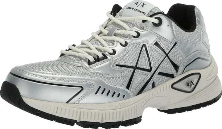 A | X ARMANI EXCHANGE Men's Metallic Chunky Logo Sneaker