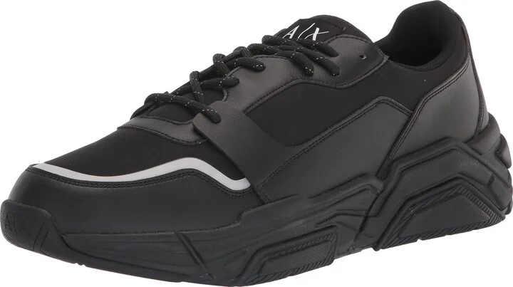 A|X Armani Exchange Men's Reflective Utilitarian Logo Sneaker