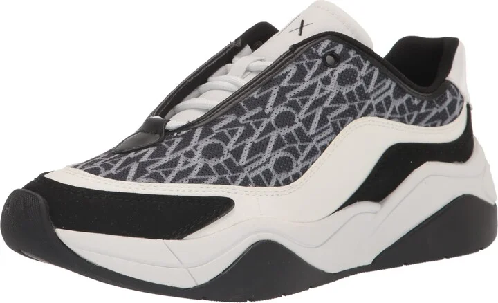 A | X ARMANI EXCHANGE Women's Cher Allover Logo Chunky Sneakers