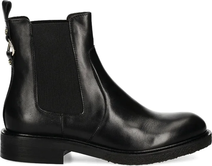 A7103 elastic-panelled gold-detail boots